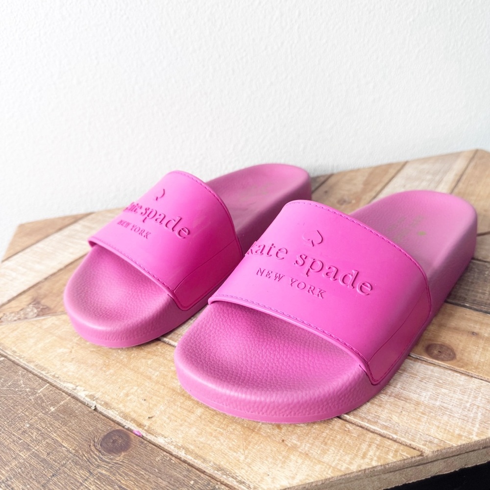 Kate Spade Sunny Pink Slide Sandals - Picture 2 of 11